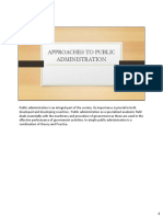 Approaches To Public Administration