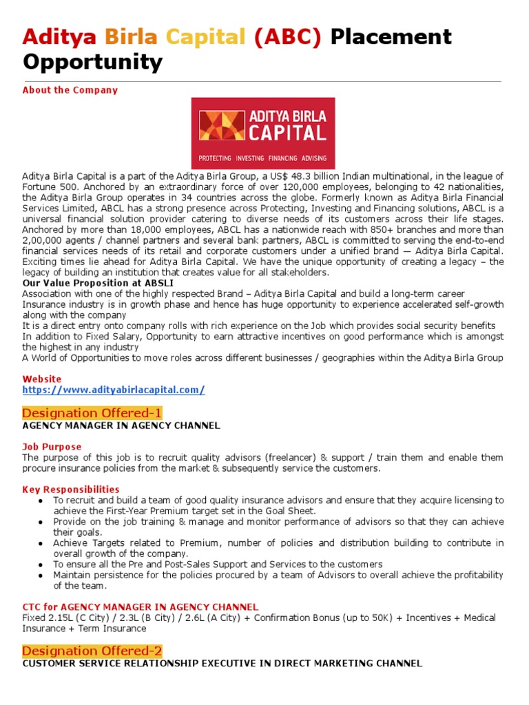 Abc Learning Aditya Birla
