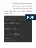 Transaction Control Language - SAVEPOINT DAN ROLLBACK