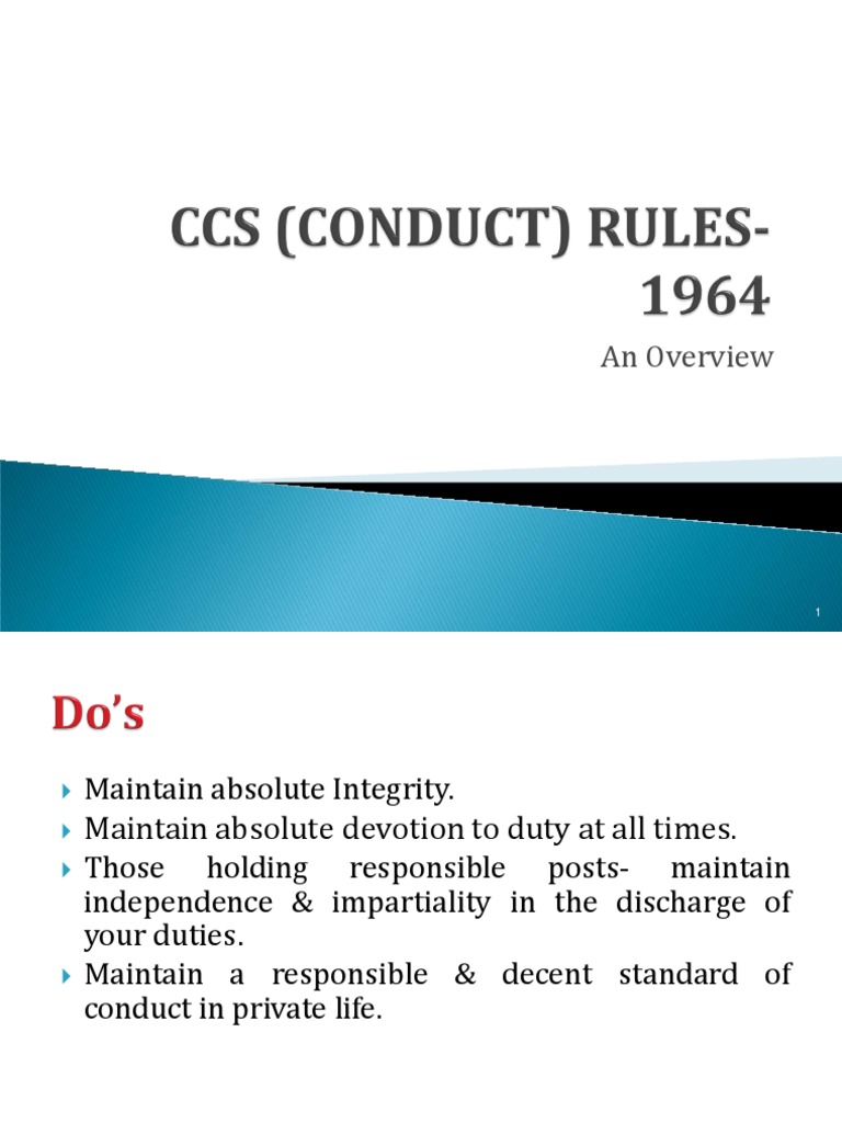 3 ccs conduct rules 1964 download free pdf integrity auction