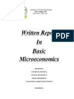 WRITTEN REPORT in Basic Microeconomics