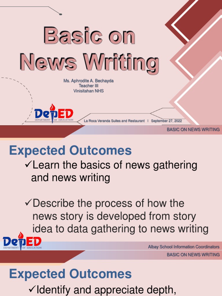News Writing Basics Guide | PDF | News | Word