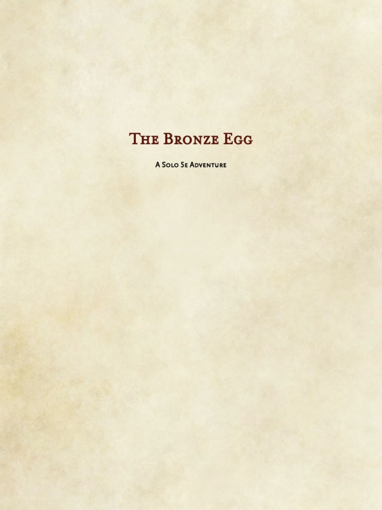 The Bronze Egg PDF Wizards Of The Coast Dungeons & Dragons