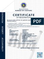 BOC Certificate Registration Details