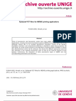 Epitaxial PZT Films For MEMS Printing Applications