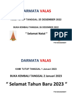 Pengumuman Natal Darmata Valas