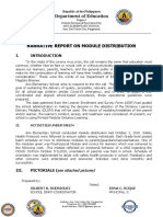 Narrative Report On Module Distributions