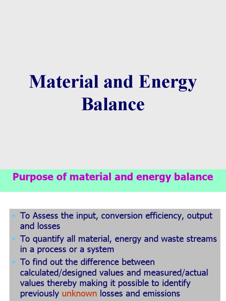 4.material and Energy Balance.. PDF Boiler Water