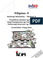 Filipino 9 Modyul 4 Alamat NG India Ang Tatlumpu - T Dalawang Kuwento NG Trono 12 PAGES