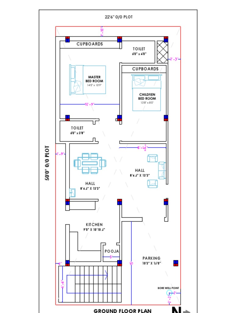 Ground Floor Layout with Room Sizes | PDF