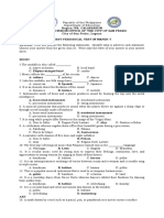 MAPEH 7 Periodical Test With Answer Key