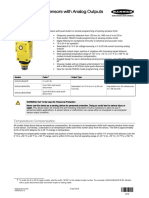 Q45U Ultrasonic Sensors With Analog Outputs (Short Range) : Datasheet