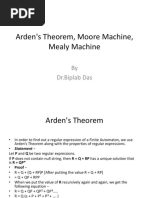 Arden's Theorem, Moore Machine, Mealy Machine