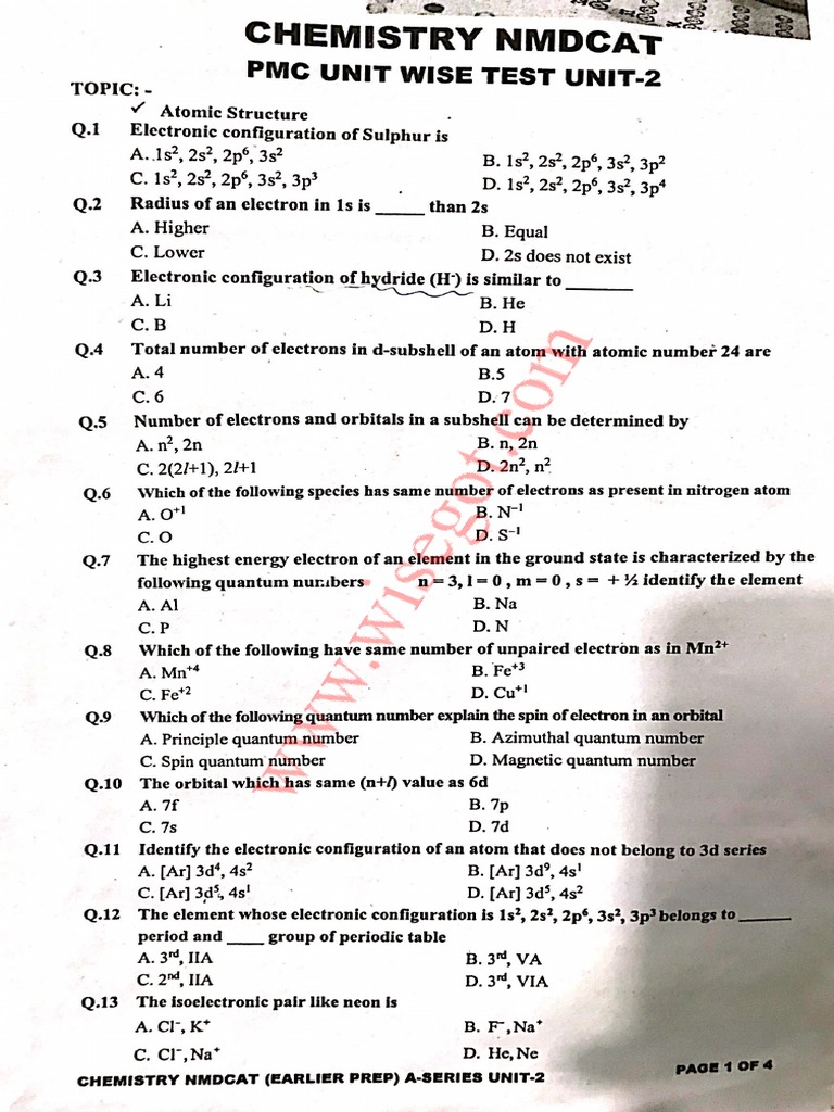 chemistry unit 2