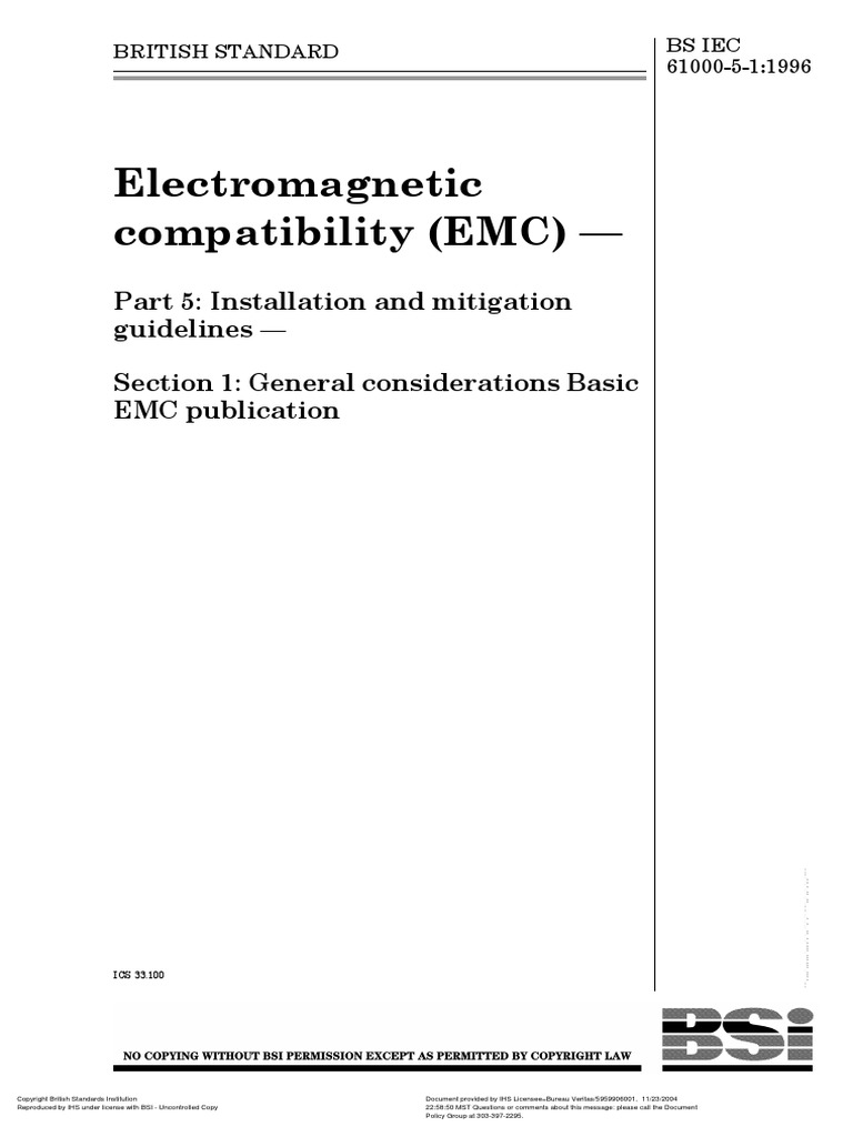 Good practice rules for electromagnetic compatibility (EMC) of LV  conductors