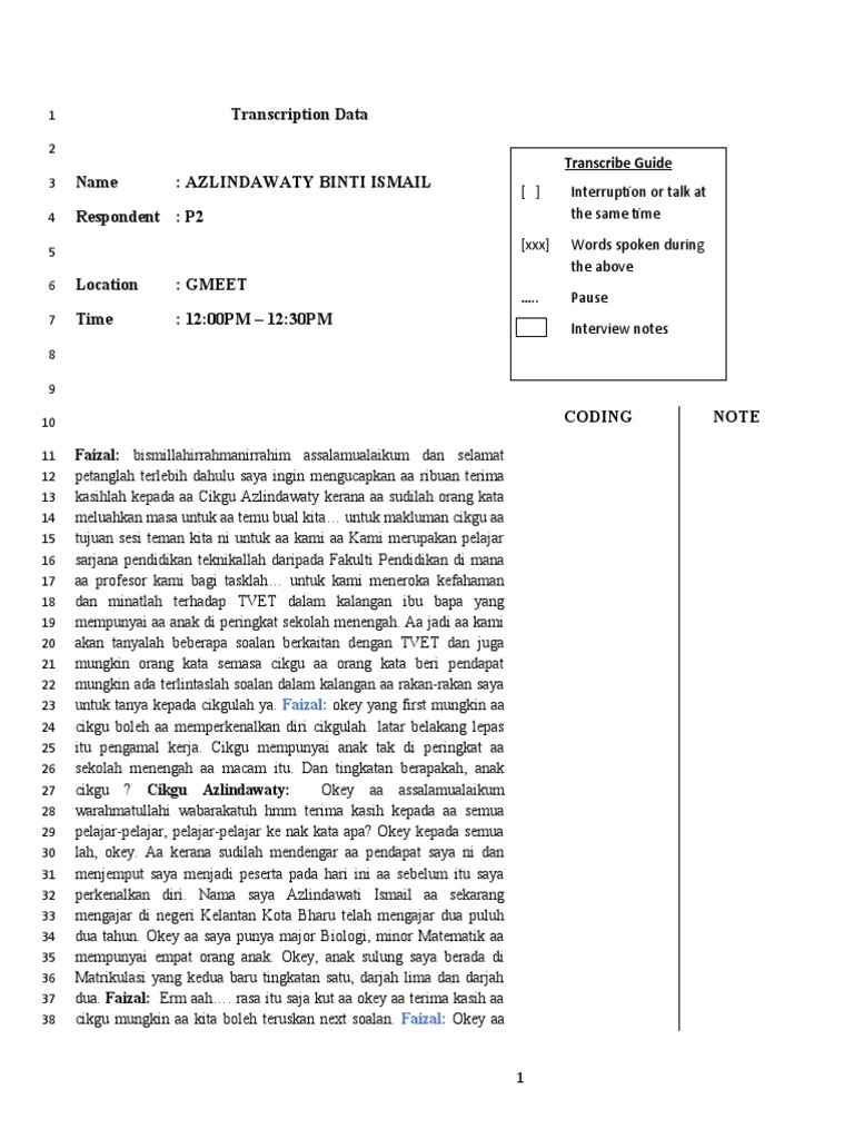 2 Cikgu Azlinda-Transkrip | PDF
