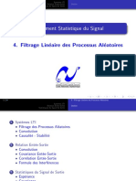 Traitement Statistique Du Signal: 4. Filtrage Lin Eaire Des Processus Al Eatoires