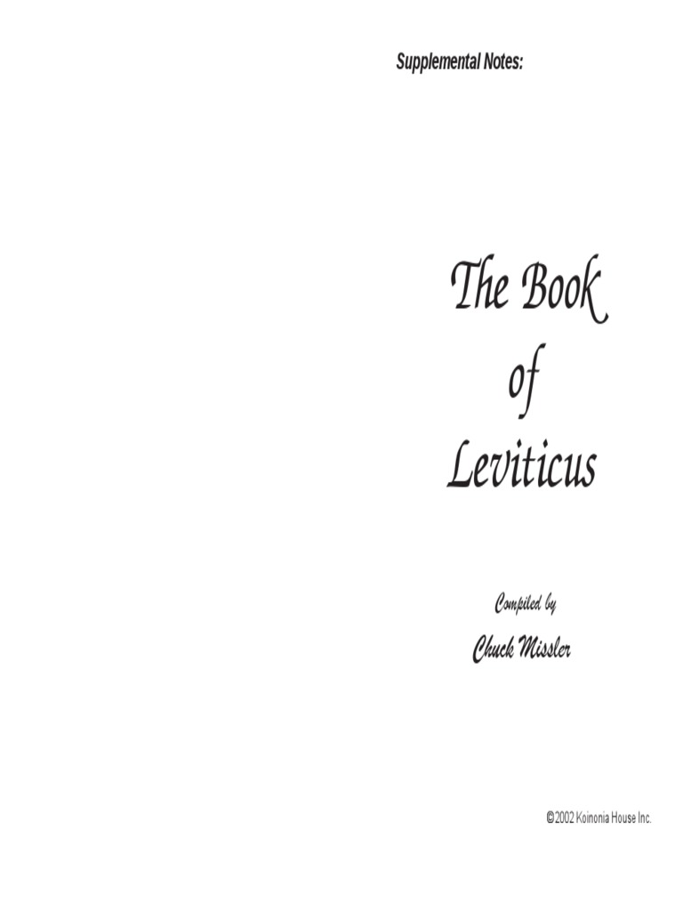 At 3 Leviticus - Notes | PDF | Book Of Leviticus | Book Of Exodus