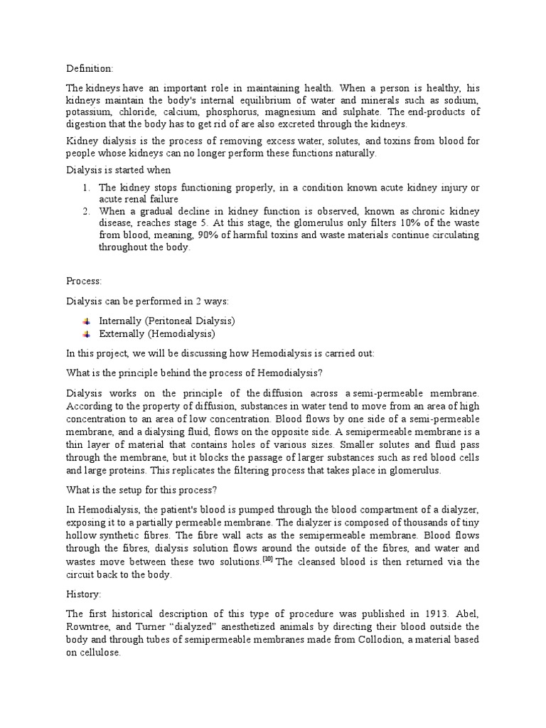 Hemodialysis Download Free Pdf Hemodialysis Medical Specialties