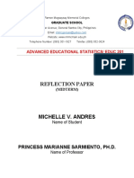 Andres, Michelle v. - Reflection On Advanced Educational Statistics