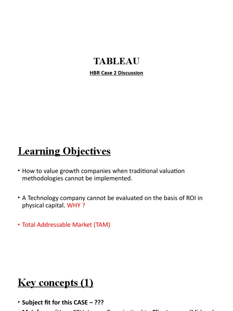 Session 17 HBR Case Tableau | PDF