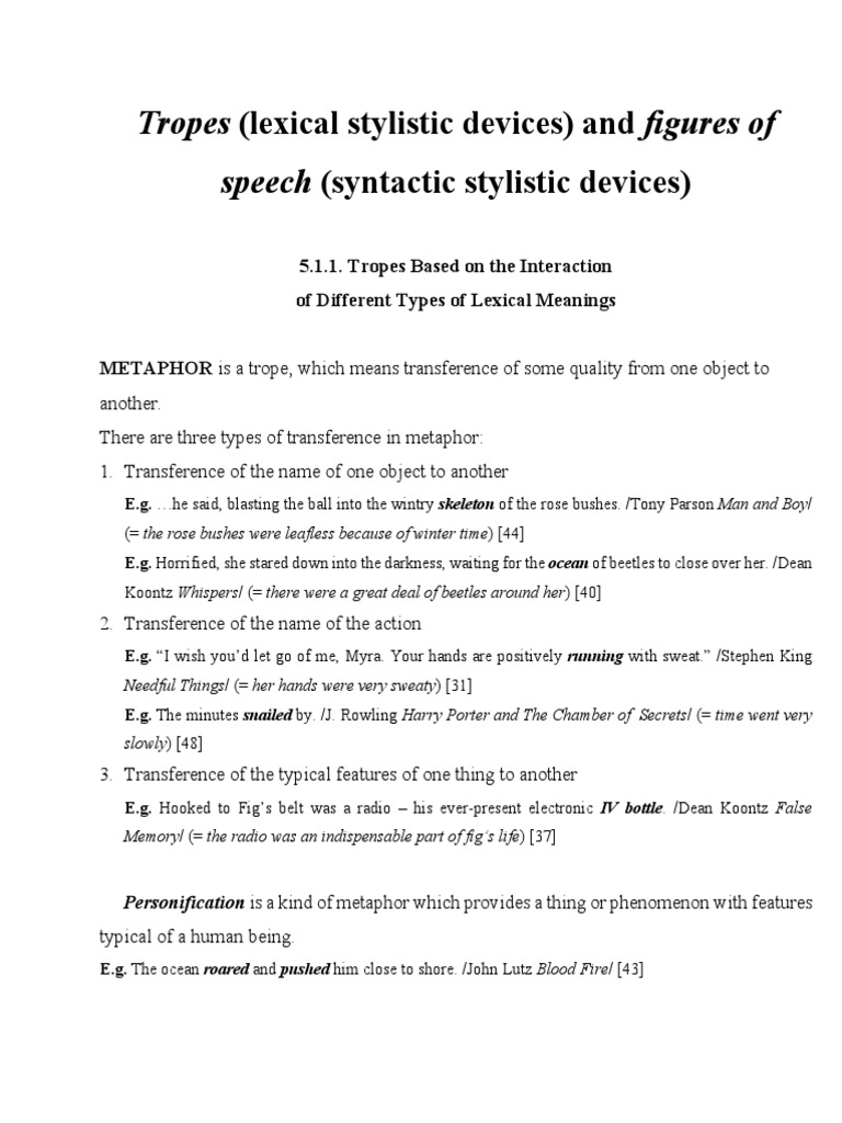 364 - Reader in TI. Tropes and Figures of Speech | PDF | Syllable | Rhyme