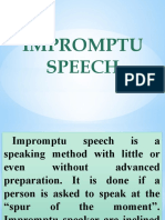 Impromptu Speech