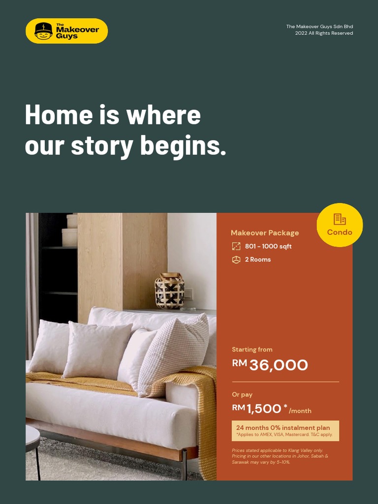 Two Room Makeover Package Offering Starting from RM36,000 with 24 ...