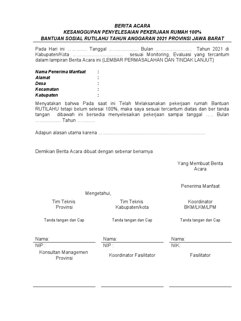 Laporan RUTILAHU 2021 Jawa Barat | PDF
