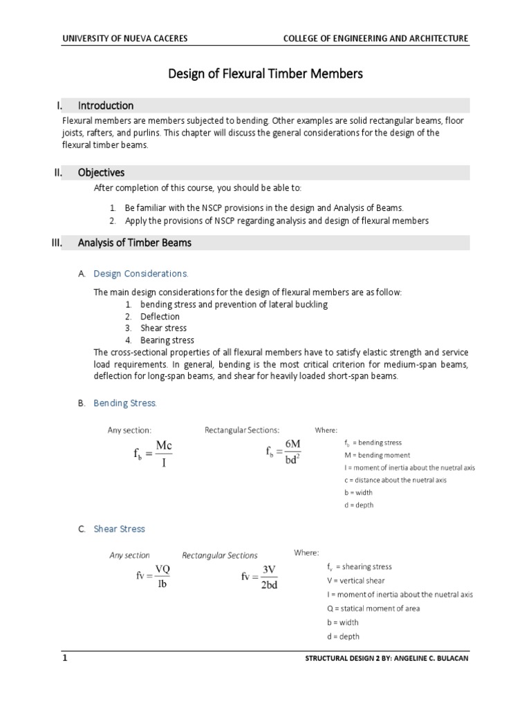 Week 1b | PDF | Bending | Beam (Structure)