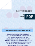 Bakteriologi, Taksonomi Nomenklatur