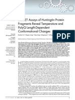 TR Fret Assays of Huntingtin Protein Fragments Reveal Temperature and Polyq Length Dependent Conformational Changes