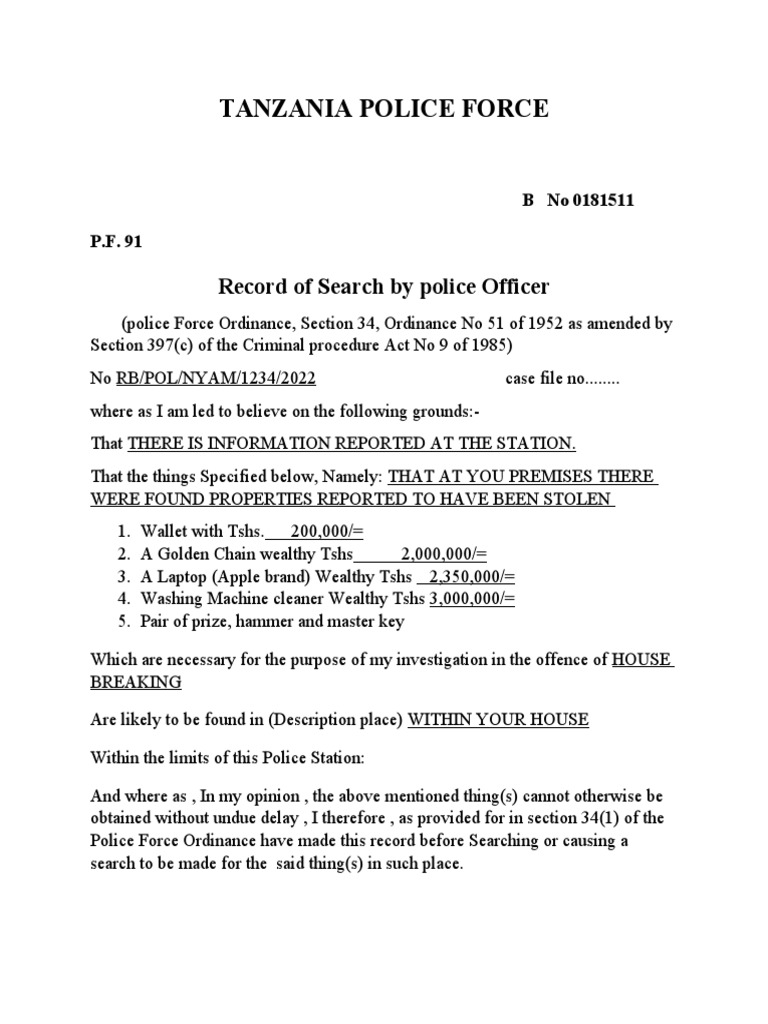 Search Record Legal Draft PDF