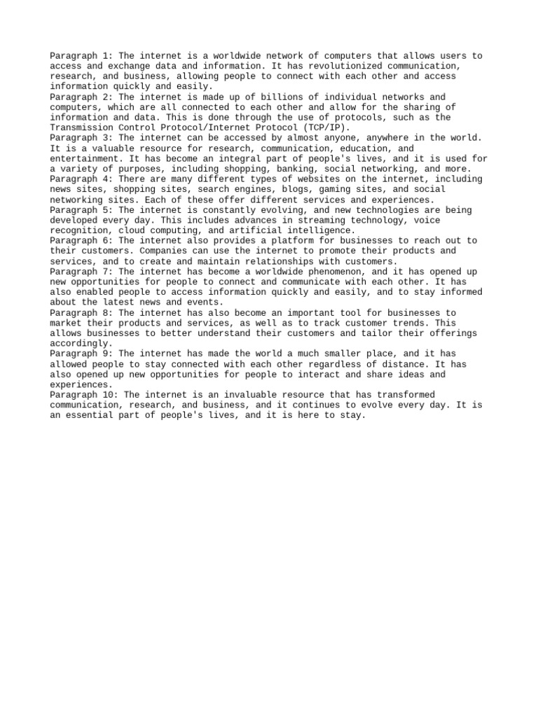 Role of Internet | PDF | Internet | Computer Network