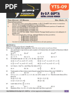 Yts 09 Xi Maths Sample Papers O.P. Gupta