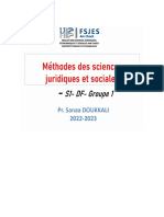 Cours Mã©thodes Des Sciences Juridiques Et Sociales - Chapitre Prã©liminaire CH 1 CH 2 ch3 Et ch4