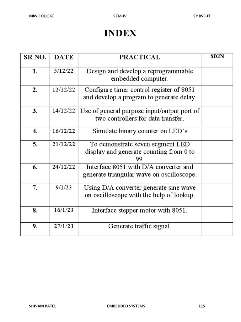 Embedded Systems Practical Exercises | PDF | Computer Architecture ...