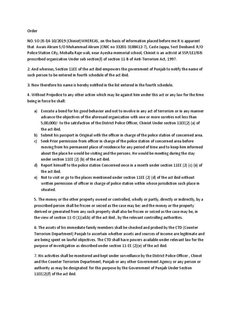 Home Department Notice PDF Government Justice