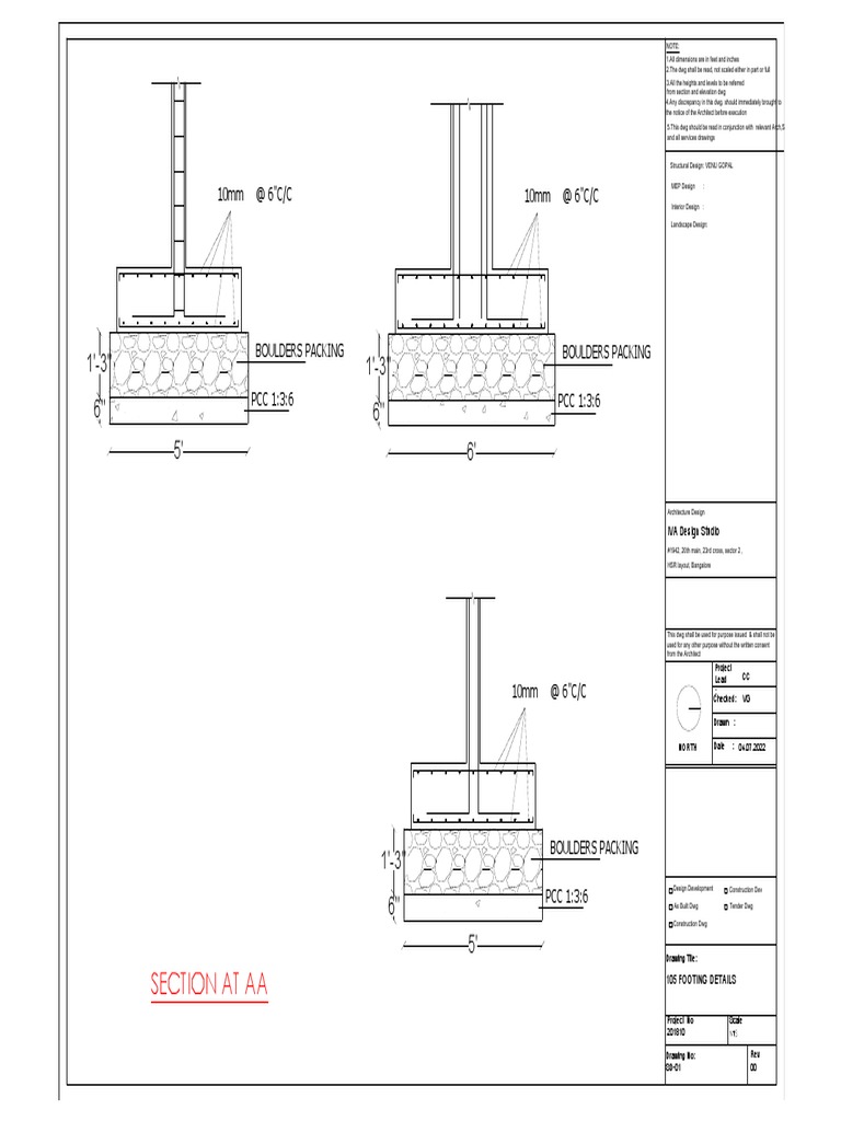Footing Detail Drawing FOUNDATIONS | Detallesconstructivos.net