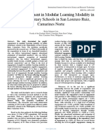 Pupils' Engagement in Modular Learning Modality in Public Elementary Schools in San Lorenzo Ruiz, Camarines Norte