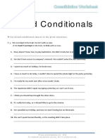 Mixed Conditionals - Consolidation Worksheet - 0