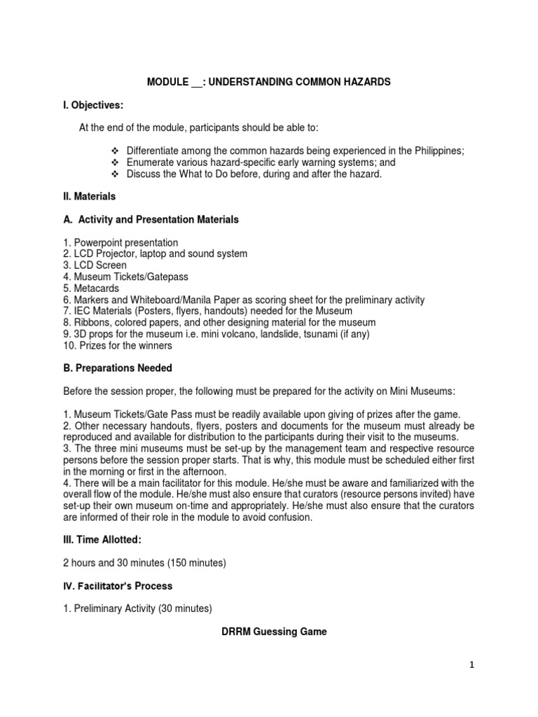 Module Understanding Common Hazards Pdf Hazards Tropical Cyclones
