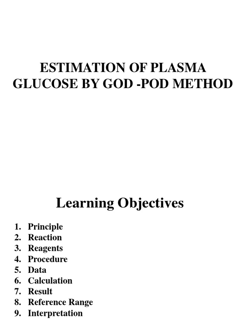 07 - Estimation - of - Glucose - by - God-Pod-18-12-2018 | PDF ...
