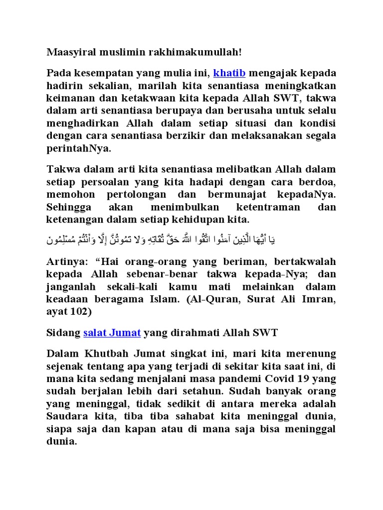 Khutbah Jumat PDF