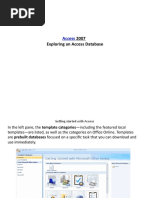 Access 2007 - Exploring An Access Database