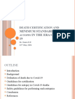 Death Certification and Minimum Standards For Performing Autopsies