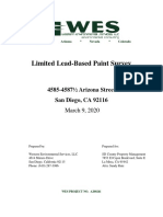 Lead Based Paint Inspection Report With Labs
