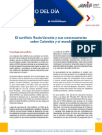 El Conflicto Rusia Ucrania y Sus Consecuencias Sobre Colombia y El Mundo