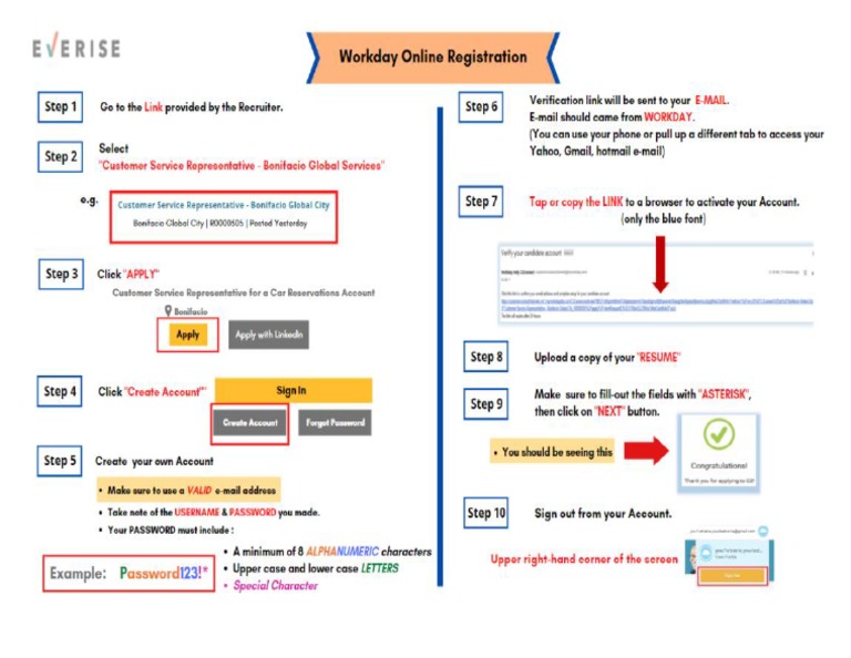 Workday Online Registration PDF