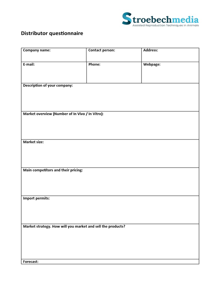 Distributor Questionnaire PDF
